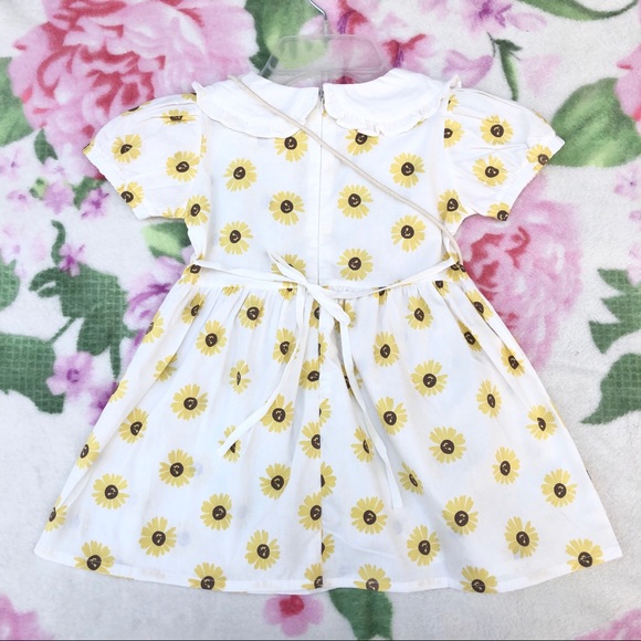 Dresses New Girls White Sunflower Print Dress Outfit Poshmark
